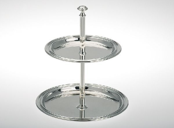 Etagere groß 2er versilbert Tiefe 23 cm Etagere groß 2er versilbert Tiefe 23 cm