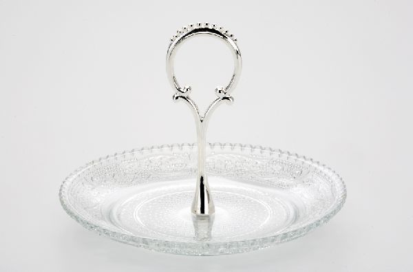 Konfektschale rund Glas, versilbert Höhe x Breite 10.5 x 15 cm Konfektschale rund Glas, versilbert Höhe x Breite 10.5 x 15 cm