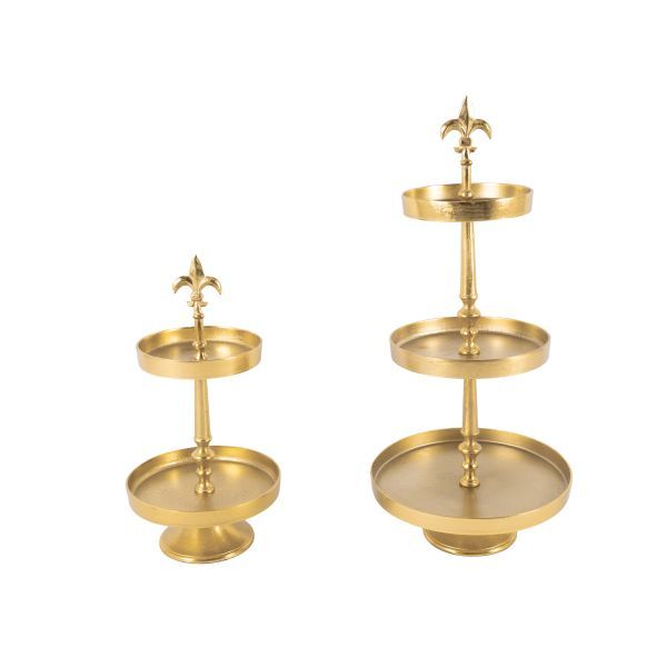 Etagere Lilie 3er Aluguss gold HxBxT 80 x 36 x 36 cm Etagere Lilie 3er Aluguss gold HxBxT 80 x 36 x 36 cm