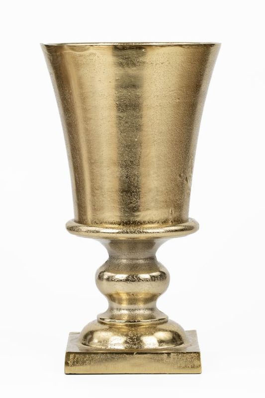 Amphore klein Aluguss gold Höhe 30 cm Amphore klein Aluguss gold Höhe 30 cm