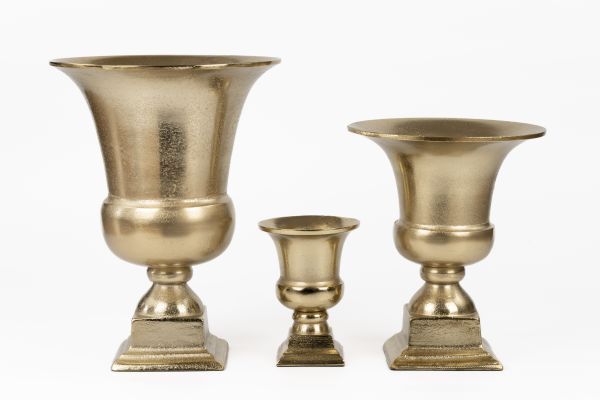 Amphore mittel gold Aluguss Höhe 33 cm Amphore mittel gold Aluguss Höhe 33 cm