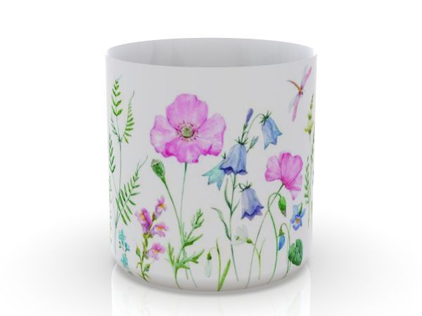Blumentopf groß, Blumenwiese HxBxT 28 x 26.5 x 26.5 cm Blumentopf groß, Blumenwiese HxBxT 28 x 26.5 x 26.5 cm