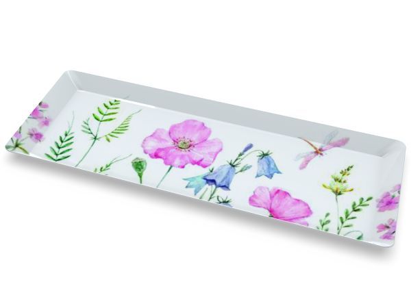 Tablett rechteckig groß, Blumenwiese HxBxT 2.5 x 21.5 x 60 cm Tablett rechteckig groß, Blumenwiese HxBxT 2.5 x 21.5 x 60 cm
