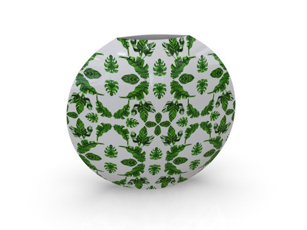 Vase groß, Blätter HxBxT 41 x 16 x 41 cm Vase groß, Blätter HxBxT 41 x 16 x 41 cm