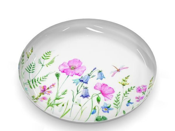 Schale rund, Blumenwiese HxBxT 4 x 43 x 43 cm Schale rund, Blumenwiese HxBxT 4 x 43 x 43 cm