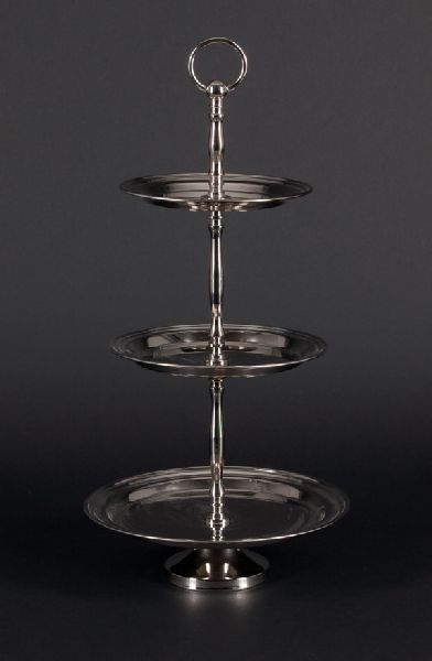 Etagere 3er Aluminium, Nickel Plated Breite 50 cm Etagere 3er Aluminium, Nickel Plated Breite 50 cm