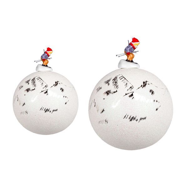 10cm mundgeblasene Glaskugel mit / Porzellankappe Winterlandschaft 2 HxBxT 10 x 10 x 10 cm 10cm mundgeblasene Glaskugel mit / Porzellankappe Winterlandschaft 2 HxBxT 10 x 10 x 10 cm