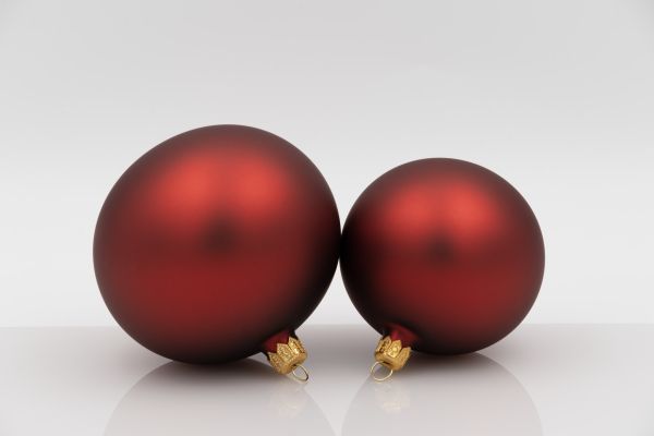 Weihnachtskugel 10er bordeaux matt mundgeblasen, Handtaucherei 6 Stück HxBxT 10 x 10 x 10 cm Weihnachtskugel 10er bordeaux matt mundgeblasen, Handtaucherei 6 Stück HxBxT 10 x 10 x 10 cm