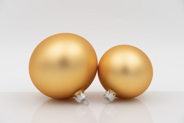 Weihnachtskugel 8er gold matt mundgeblasen, Handtaucherei 6 Stück HxBxT 8 x 8 x 8 cm Weihnachtskugel 8er gold matt mundgeblasen, Handtaucherei 6 Stück HxBxT 8 x 8 x 8 cm