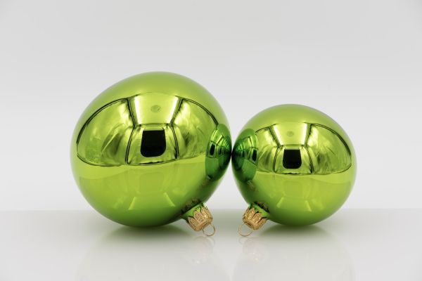 Weihnachtskugel 10er grün glanz mundgeblasen, Handtaucherei 6 Stück HxBxT 10 x 10 x 10 cm Weihnachtskugel 10er grün glanz mundgeblasen, Handtaucherei 6 Stück HxBxT 10 x 10 x 10 cm