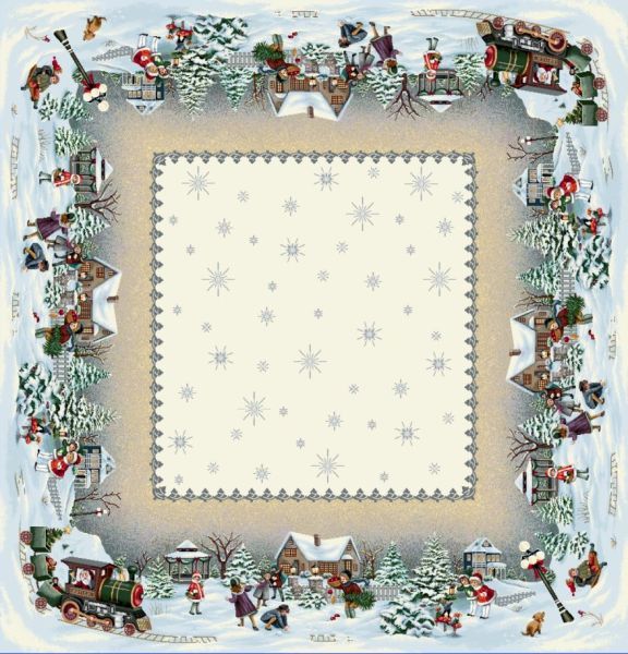 Mitteldecke 100/100 Gobelin Kinder Winterlandschaft 75% PES/22% CO/3% Polyacryl Höhe x Breite 100 x 100 cm Mitteldecke 100/100 Gobelin Kinder Winterlandschaft 75% PES/22% CO/3% Polyacryl Höhe x Breite 100 x 100 cm