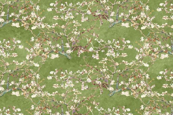 Decke VANGOGH 170/170 grün 100% Baumwolle Breite x Tiefe 170 x 170 cm