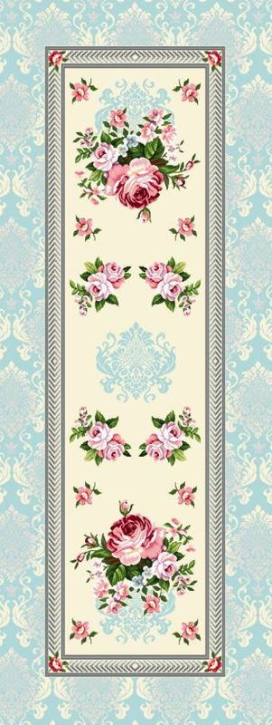 Läufer 40/100 Gobelin Rosen blau 75% PES/22% CO/3% Polyacryl Höhe x Breite 40 x 100 cm Läufer 40/100 Gobelin Rosen blau 75% PES/22% CO/3% Polyacryl Höhe x Breite 40 x 100 cm