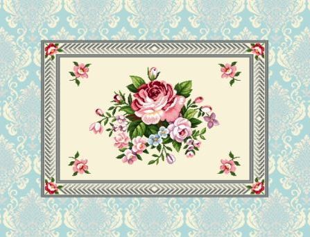 Platzset 50/40 Gobelin Rosen blau 75% PES/22% CO/3% Polyacryl Höhe x Breite 40 x 50 cm Platzset 50/40 Gobelin Rosen blau 75% PES/22% CO/3% Polyacryl Höhe x Breite 40 x 50 cm