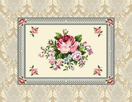 Platzset 50/40 Gobelin Rosen creme 75% PES/22% CO/3% Polyacryl Höhe x Breite 40 x 50 cm Platzset 50/40 Gobelin Rosen creme 75% PES/22% CO/3% Polyacryl Höhe x Breite 40 x 50 cm