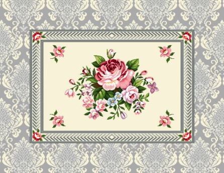Platzset 50/40 Gobelin Rosen grau 75% PES/22% CO/3% Polyacryl Höhe x Breite 40 x 50 cm Platzset 50/40 Gobelin Rosen grau 75% PES/22% CO/3% Polyacryl Höhe x Breite 40 x 50 cm