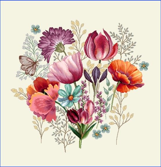 Kissen 45x45 Blumenwiese Gobelin 75% PES/22% CO/3% Polyacryl Höhe x Breite 45 x 45 cm Kissen 45x45 Blumenwiese Gobelin 75% PES/22% CO/3% Polyacryl Höhe x Breite 45 x 45 cm
