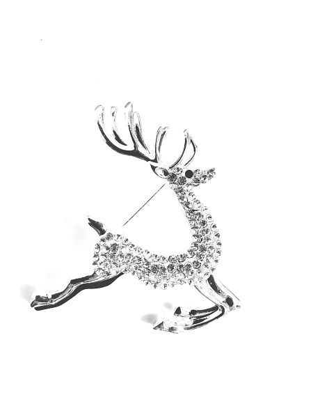 Brosche Hirsch silber Strass Brosche Hirsch silber Strass