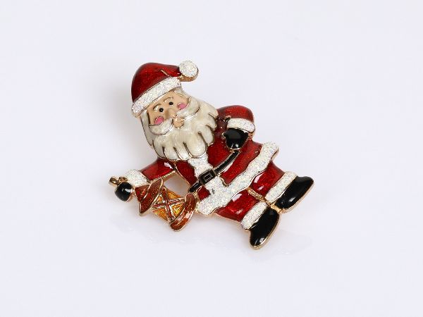 Brosche Santa Handarbeit Höhe x Breite 5.5 x 4 cm Brosche Santa Handarbeit Höhe x Breite 5.5 x 4 cm