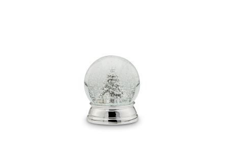 Schneekugel Tannenbaum versilbert Höhe x Breite 11.5 x 10 cm Schneekugel Tannenbaum versilbert Höhe x Breite 11.5 x 10 cm