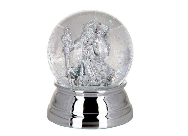 Schneekugel Nikolaus groß versilbert Höhe x Breite 10.3 x 8 cm Schneekugel Nikolaus groß versilbert Höhe x Breite 10.3 x 8 cm