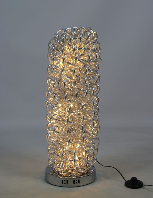 Stehlampe silber 100 Lichter 98 cm Indour HxBxT 98 x 22 x 22 cm Stehlampe silber 100 Lichter 98 cm Indour HxBxT 98 x 22 x 22 cm
