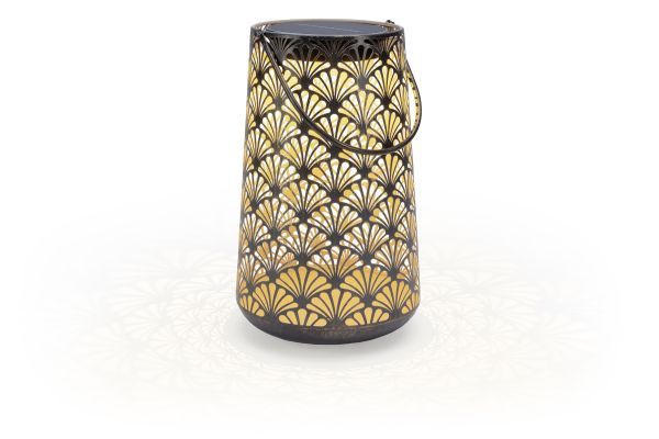 Solar und USB Laterne Santana 1LED ww, 1LED kw,  20x32,5 cm anthrazit Indoor & Outdoor HxBxT 33.7 x 20.2 x 20.2 cm