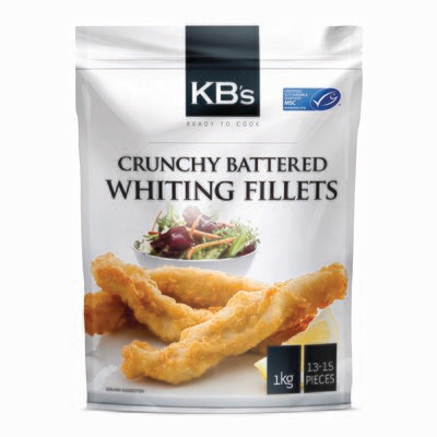KB's Crunchy Battered Whiting Fillets 1kg