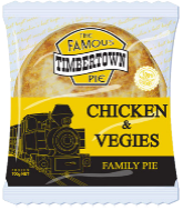 Timbertown Chicken and Vegies Family Pie