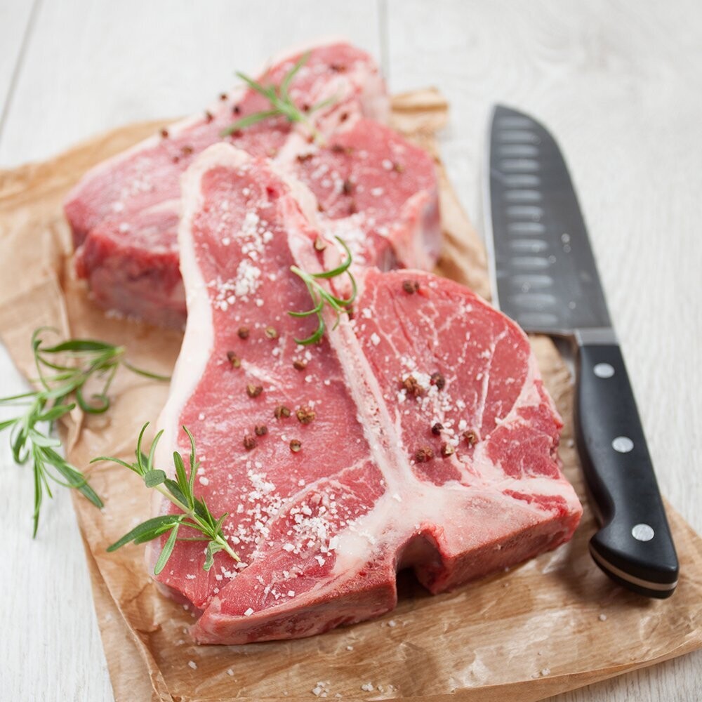 T-Bone Steak Grass Fed Sliced