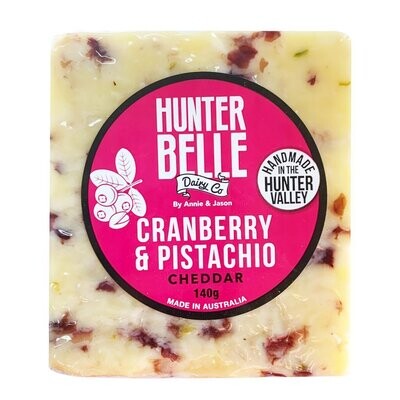Hunterbelle Cheese 140g - Cranberry & Pistachio