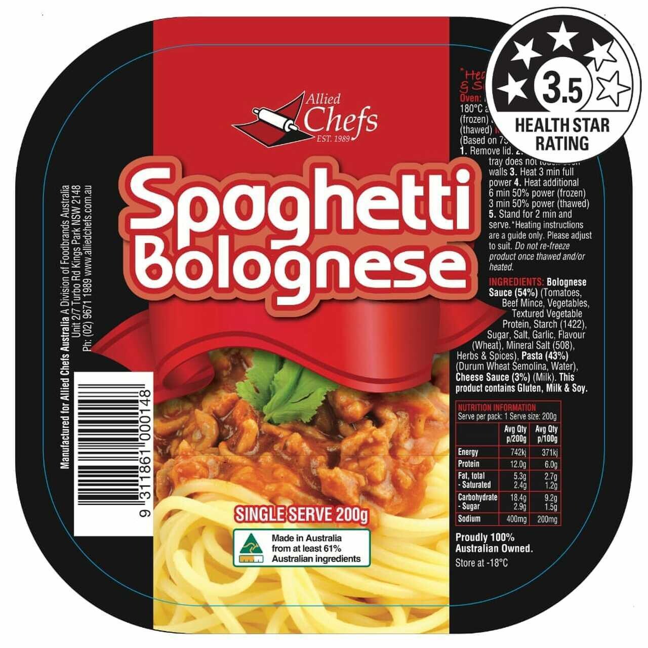Allied Chef 200g PC Spaghetti Bolegnese