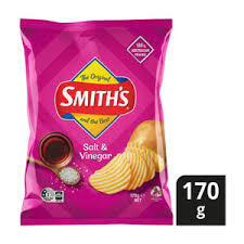 Smiths Crinkle Cut Salt & Vinegar Chips 170g