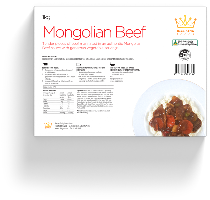 Rice King Mongolian Beef 1kg