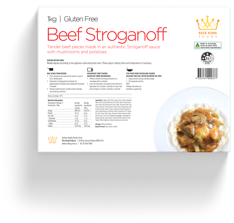 Rice King Beef Stroganoff 1kg