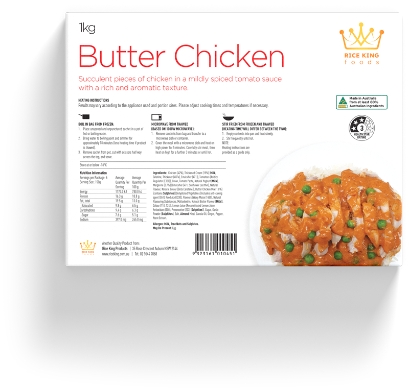 Rice King Butter Chicken 1kg