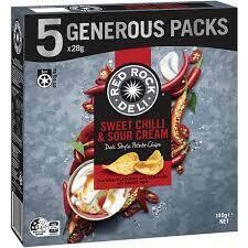 Red Rock Deli Sweet Chilli Chips 5pk 140g