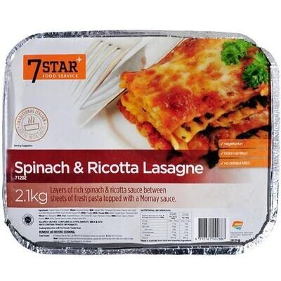 7 Star Spinach & Ricotta Lasagne 2.1kg tray