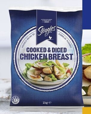 Steggles Cooked and Diced Chicken Breast 1kg