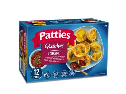 Patties Lorraine Quiche 12pk 550g