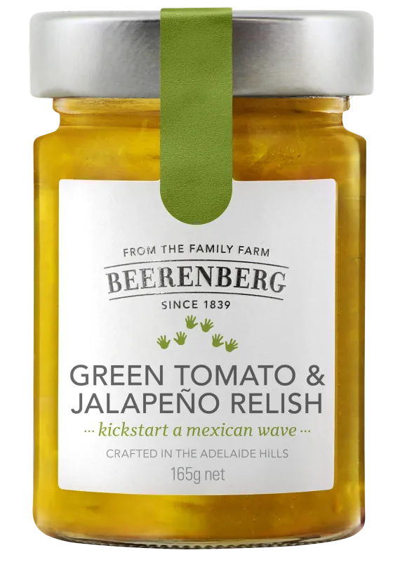 Beerenberg Green Tomato & Jalapeno Relish 165g