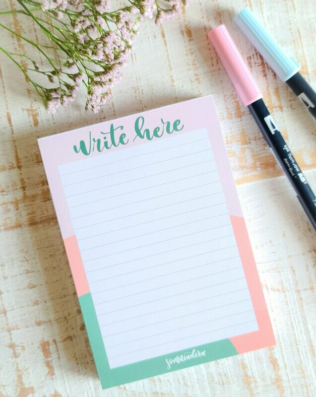 Bloc de notes Write Here