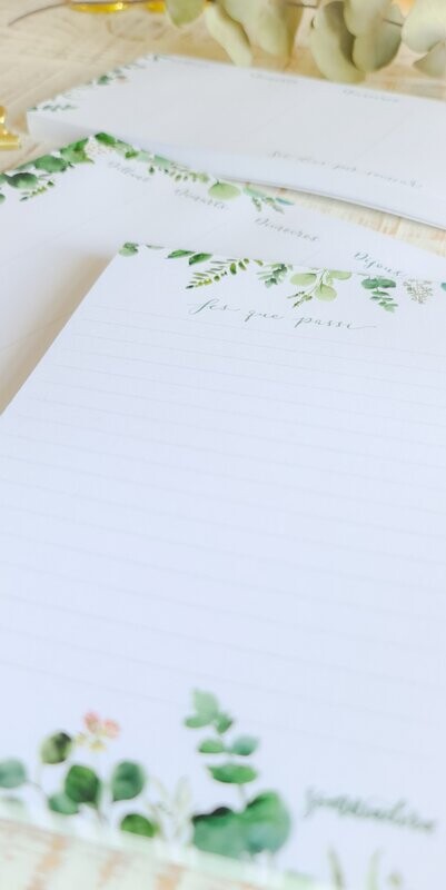 Bloc de notes floral gran