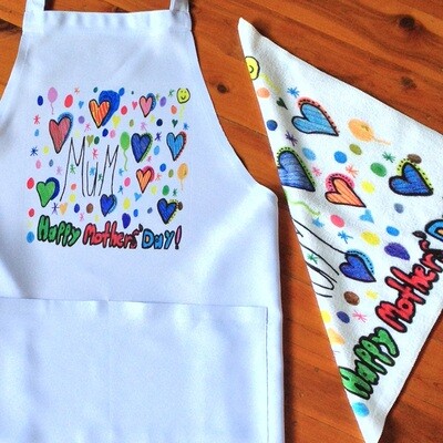 Personalised Set - Apron and Towel
