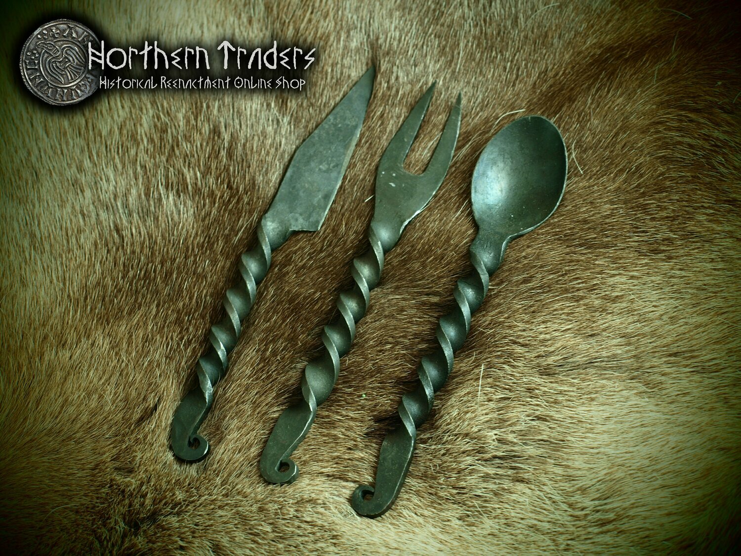 Hand-forged Medieval Cutlery Set