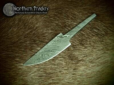 Damascus Medieval Knife Blade