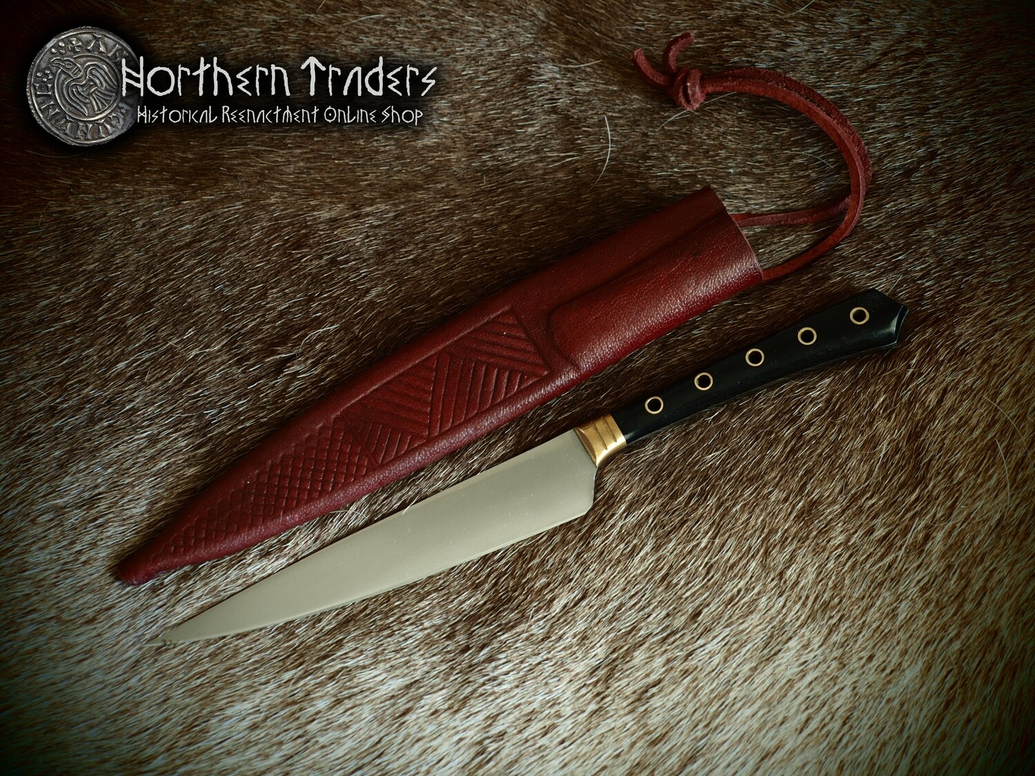 Medieval Knife - Deluxe Version with Decorated Sheath