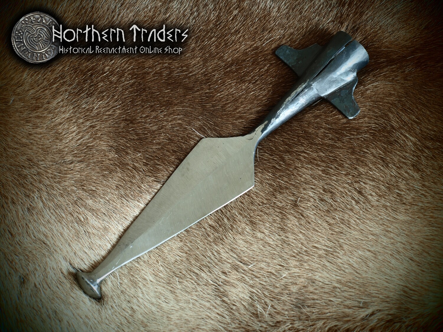 Hand Forged Winged Spear - Blunt for Combat