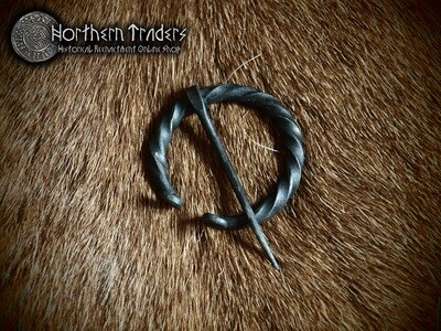 Hand Forged Twisted Penannular Brooch