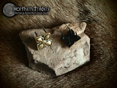 Late Medieval Belt Studs "Flower" II - 5 Pieces